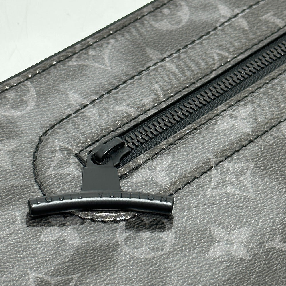 LOUIS VUITTON Clutch bag M63373 Plastics black Monogram Eclipse Glaze Pochette Cosmos mens Used Authentic