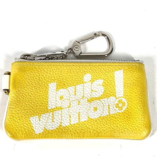 LOUIS VUITTON Coin case M80845 leather yellow Everyday LV Pochette Cre mens Used Authentic