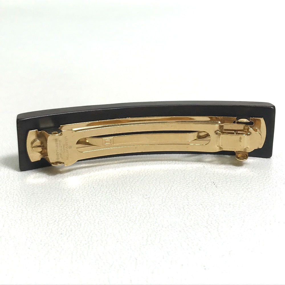 LOUIS VUITTON Valletta M65181 Wood Brown Monogram Sylvania Hair ornaments Hair clip unisex(Unisex) Used Authentic