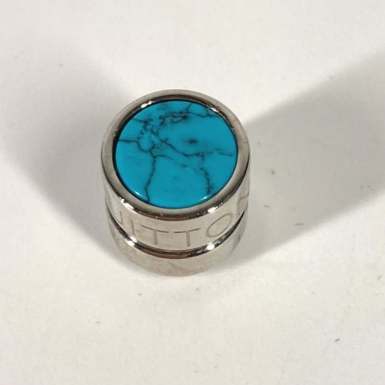 LOUIS VUITTON Pierce MP2360 metal blue Turquoise loop earrings magnetic earrings mens Used Authentic