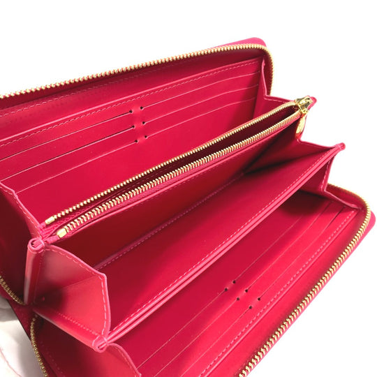 LOUIS VUITTON Long Wallet Purse M81154 Monogram Vernis pink Monogram Vernis Zippy wallet Women Used Authentic
