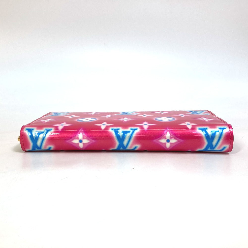 LOUIS VUITTON Long Wallet Purse M81154 Monogram Vernis pink Monogram Vernis Zippy wallet Women Used Authentic