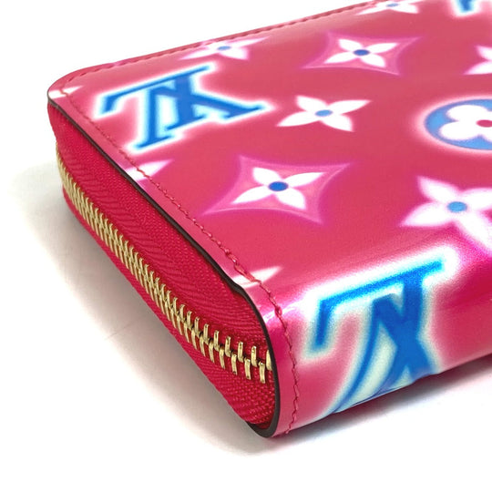 LOUIS VUITTON Long Wallet Purse M81154 Monogram Vernis pink Monogram Vernis Zippy wallet Women Used Authentic