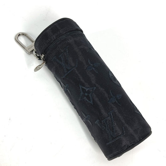 LOUIS VUITTON Pouch M77147 Cotton, Polyester black monogram mesh Pouch only Women Used Authentic