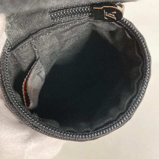 LOUIS VUITTON Pouch M77147 Cotton, Polyester black monogram mesh Pouch only Women Used Authentic