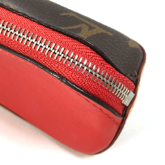 LOUIS VUITTON pencil case GI0009 Monogram canvas Red Monogram Truth Elizabet Women Used Authentic