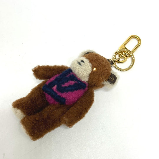 LOUIS VUITTON key ring M69854 mohair Brown Porto Cle LV Teddy Bear