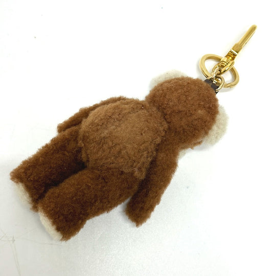 LOUIS VUITTON key ring M69854 mohair Brown Porto Cle LV Teddy Bear