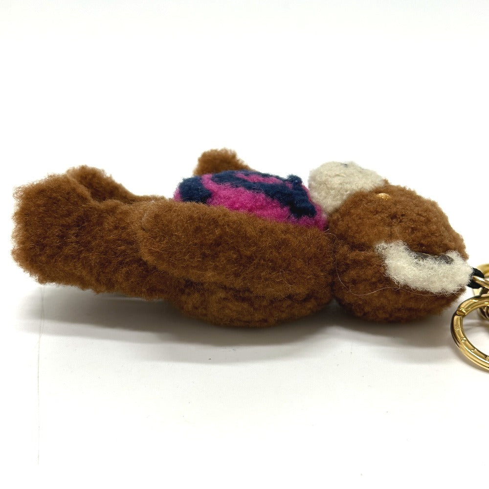 LOUIS VUITTON key ring M69854 mohair Brown Porto Cle LV Teddy Bear