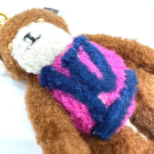 LOUIS VUITTON key ring M69854 mohair Brown Porto Cle LV Teddy Bear