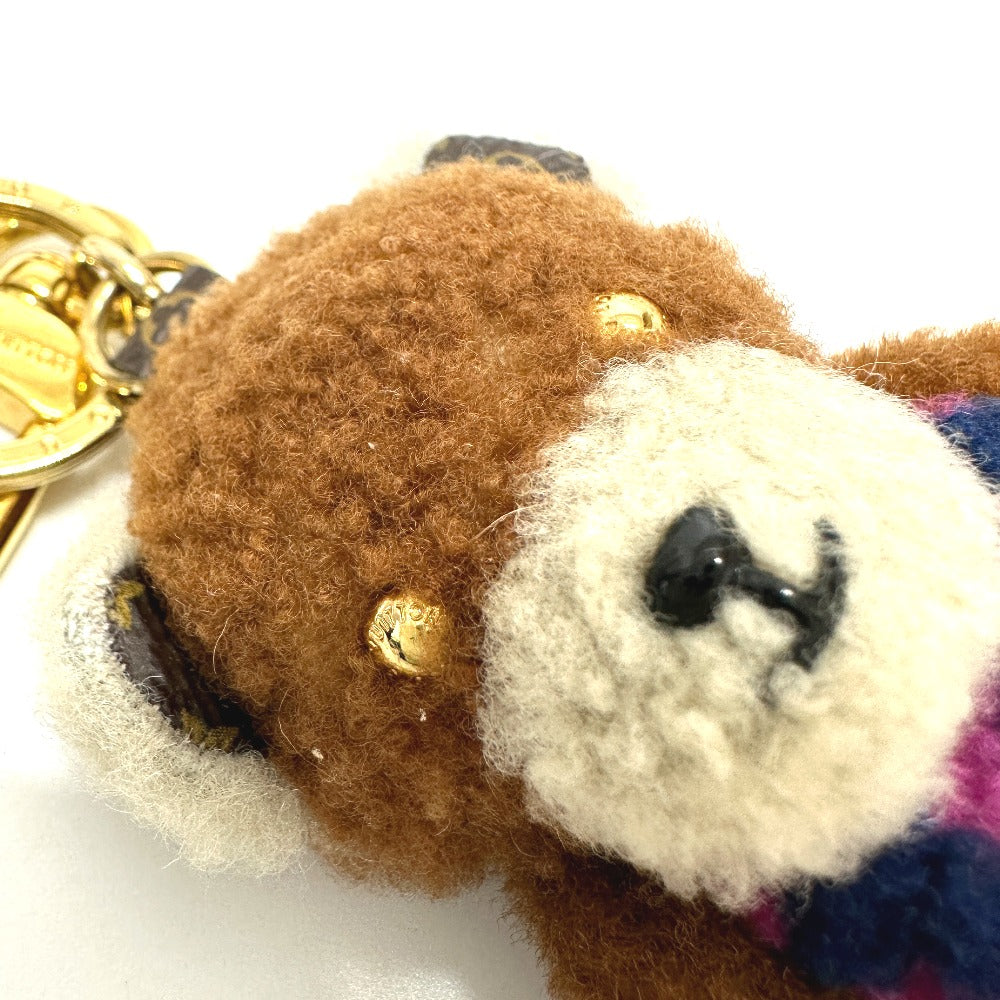 LOUIS VUITTON key ring M69854 mohair Brown Porto Cle LV Teddy Bear