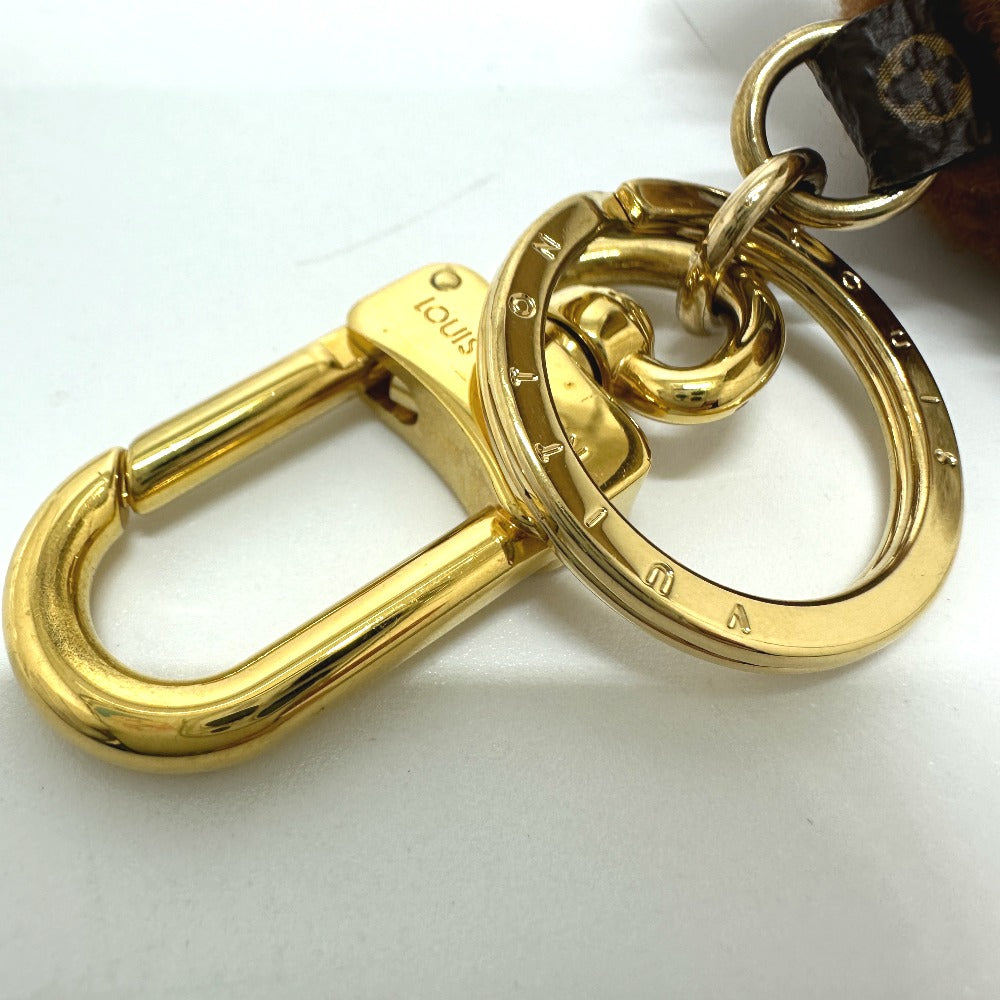 LOUIS VUITTON key ring M69854 mohair Brown Porto Cle LV Teddy Bear