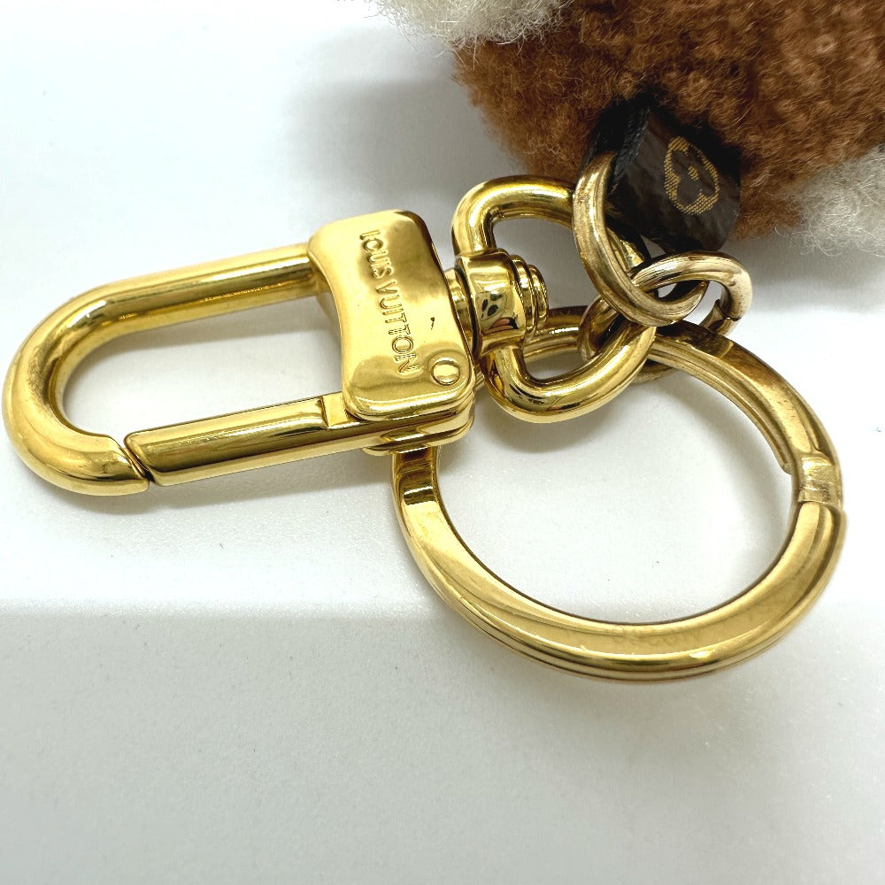 LOUIS VUITTON key ring M69854 mohair Brown Porto Cle LV Teddy Bear