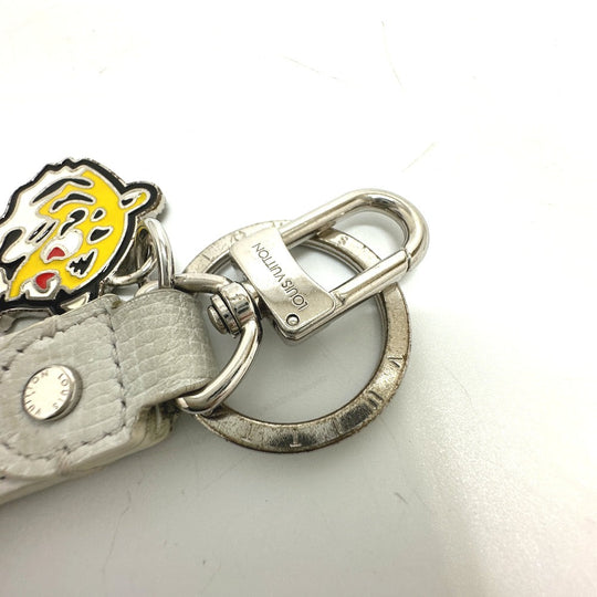 LOUIS VUITTON key ring  MP3225 leather white NIGO collaboration Dragonne LV MADE mens Used Authentic