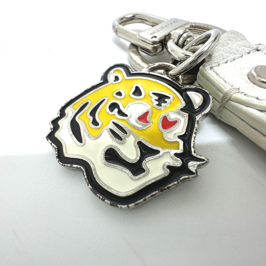 LOUIS VUITTON key ring  MP3225 leather white NIGO collaboration Dragonne LV MADE mens Used Authentic