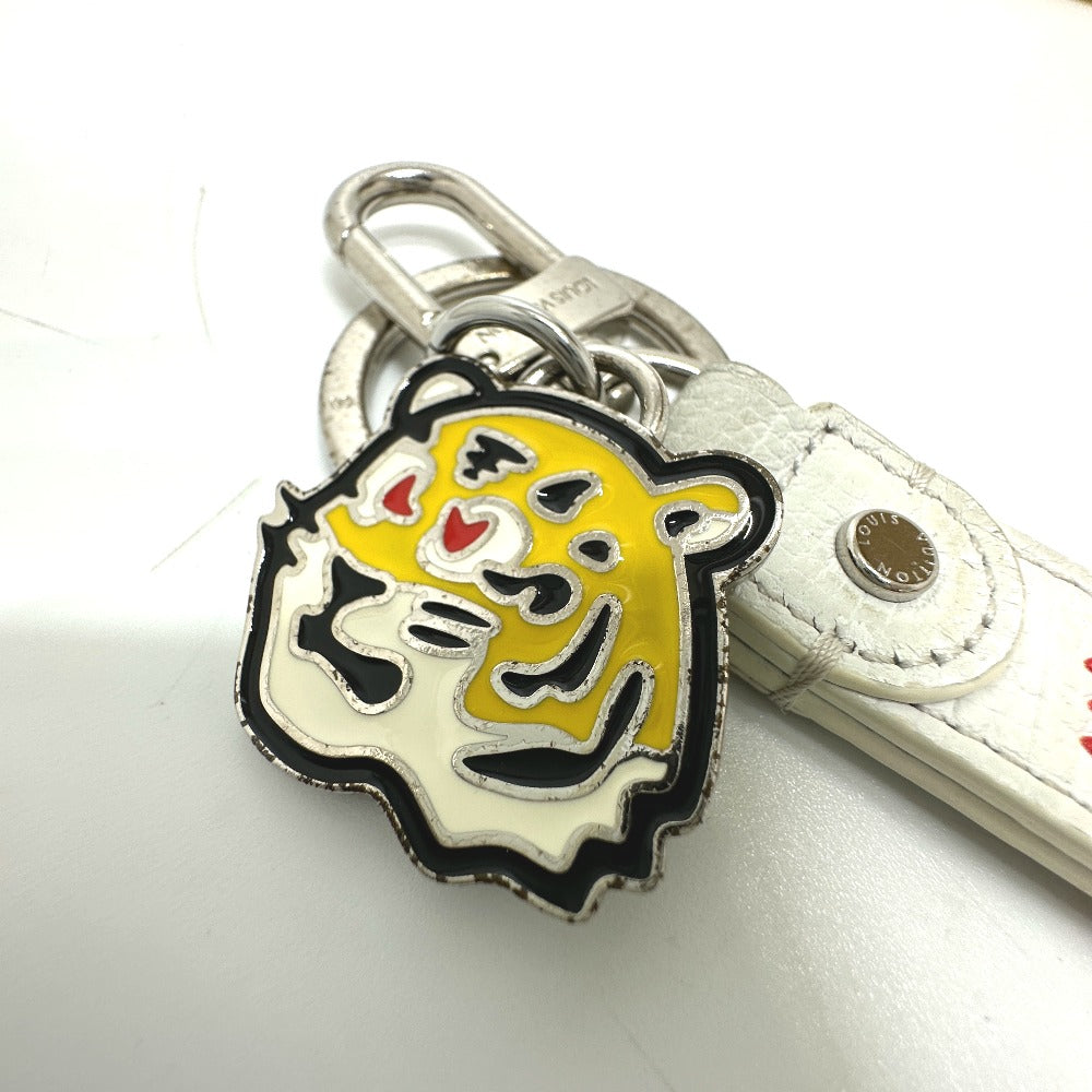 LOUIS VUITTON key ring  MP3225 leather white NIGO collaboration Dragonne LV MADE mens Used Authentic