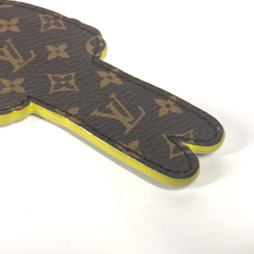 LOUIS VUITTON key ring MP2922 leather Brown LV Friends Monogram Porto Cre LV Scarecrow Women Used Authentic