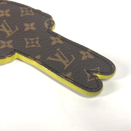 LOUIS VUITTON key ring MP2922 leather Brown LV Friends Monogram Porto Cre LV Scarecrow Women Used Authentic
