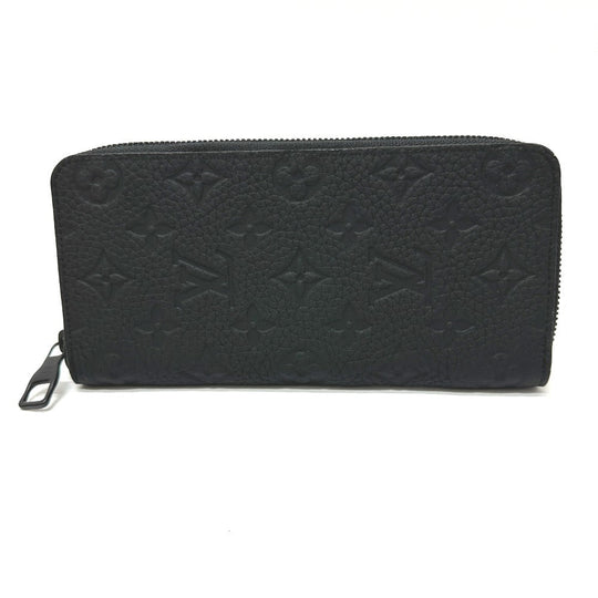 LOUIS VUITTON Long Wallet Purse M69047 Taurillon Clemence Leather black Monogram Zippy wallet ã» Vertical mens Secondhand Authentic