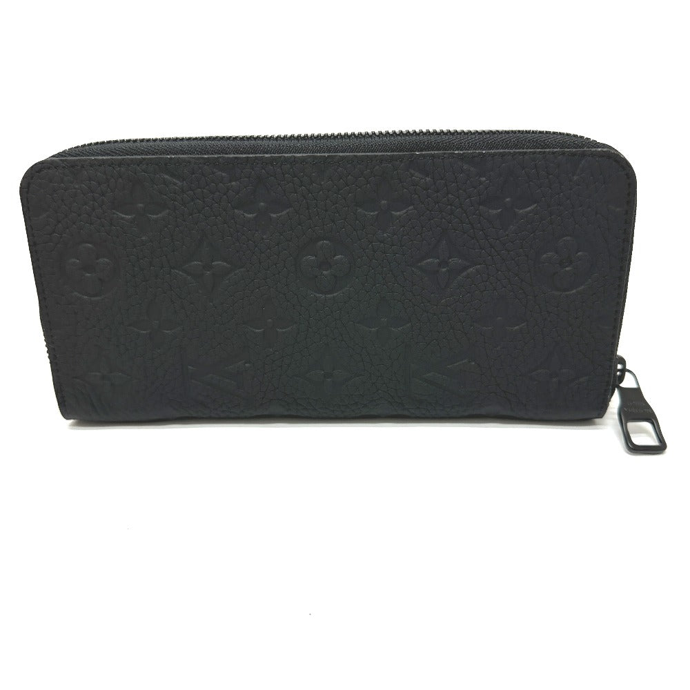 LOUIS VUITTON Long Wallet Purse M69047 Taurillon Clemence Leather black Monogram Zippy wallet ã» Vertical mens Secondhand Authentic