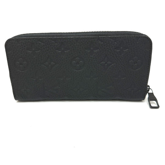 LOUIS VUITTON Long Wallet Purse M69047 Taurillon Clemence Leather black Monogram Zippy wallet ã» Vertical mens Secondhand Authentic