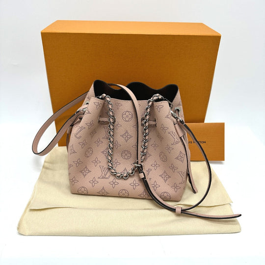 LOUIS VUITTON Shoulder Bag ‚l57068 monogram mahina leather pink Monogram Mahina Bella Women Used Authentic