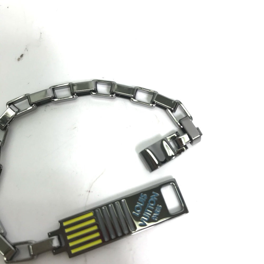 LOUIS VUITTON bracelet MP2226 metal Silver Accessories Damier colors logo mens Used Authentic