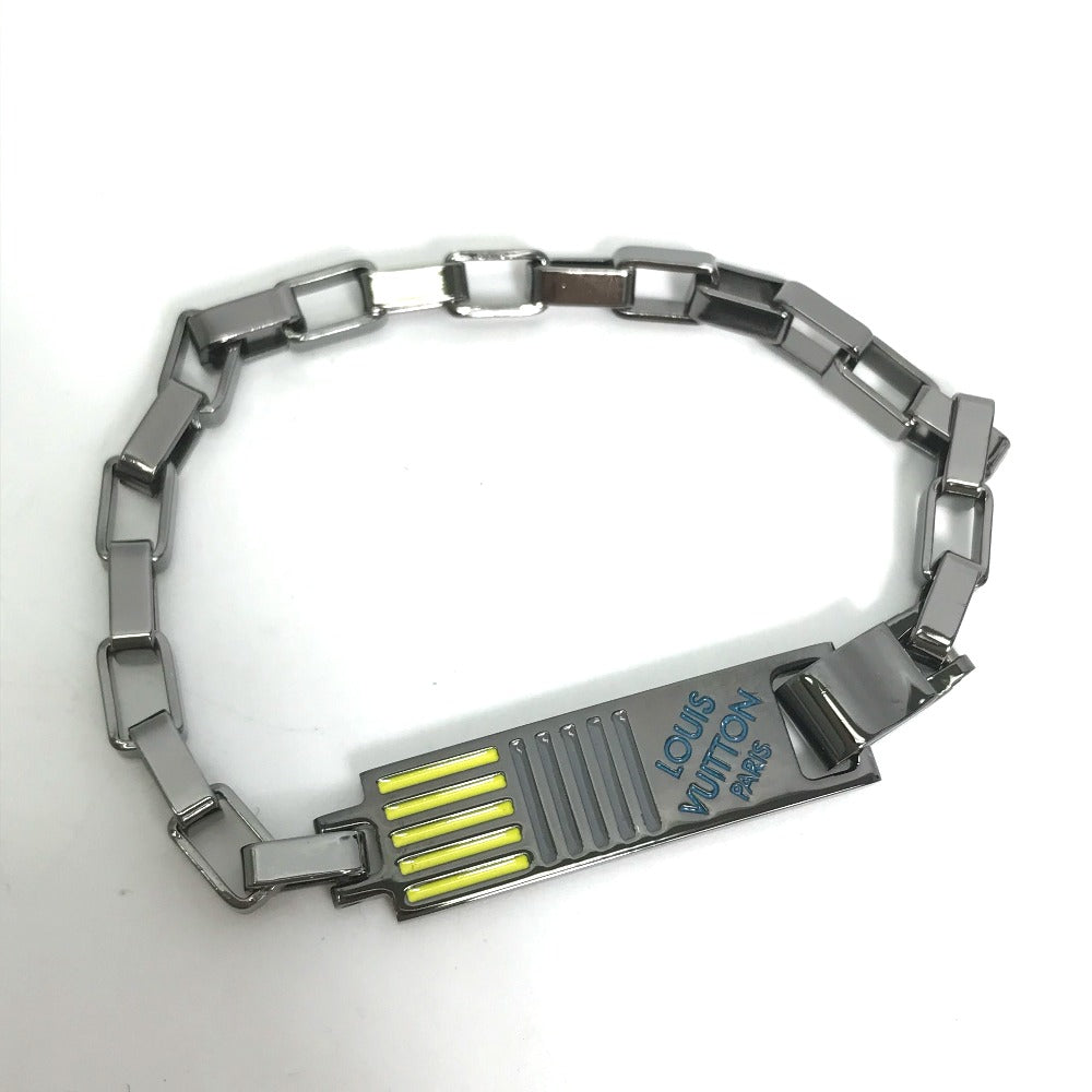 LOUIS VUITTON bracelet MP2226 metal Silver Accessories Damier colors logo mens Used Authentic