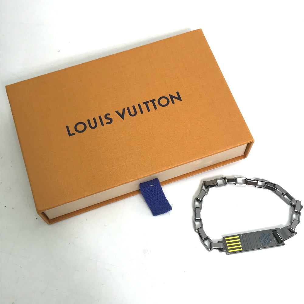 LOUIS VUITTON bracelet MP2226 metal Silver Accessories Damier colors logo mens Used Authentic