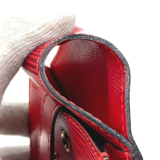 LOUIS VUITTON Waist bag M52907 Epi Leather Red Epi Shah Wood Women Used Authentic