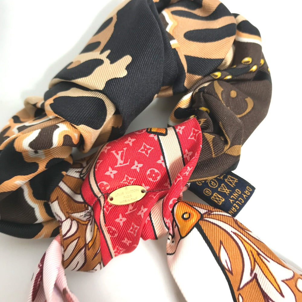 LOUIS VUITTON hair accessory M76741 silk pink ribbon ribbon heart Be Mindful Women Used Authentic