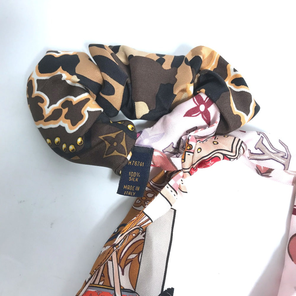 LOUIS VUITTON hair accessory M76741 silk pink ribbon ribbon heart Be Mindful Women Used Authentic