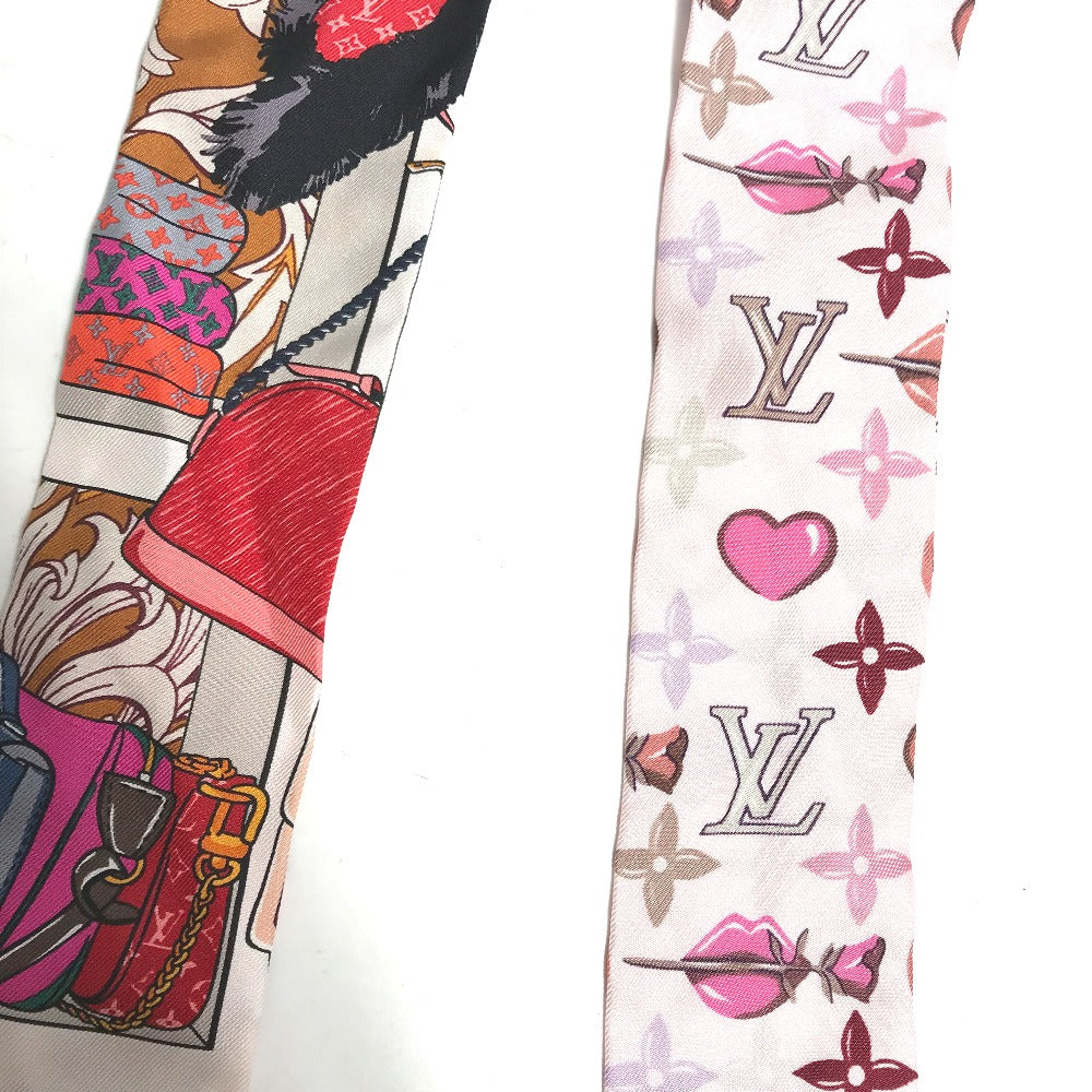 LOUIS VUITTON hair accessory M76741 silk pink ribbon ribbon heart Be Mindful Women Used Authentic