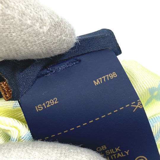 LOUIS VUITTON hair accessory M77798 silk yellow 1 point only Monogram Star Scrunchie Summer Hair Women Used Authentic