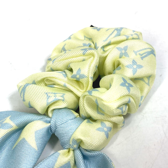 LOUIS VUITTON hair accessory M77798 silk yellow 1 point only Monogram Star Scrunchie Summer Hair Women Used Authentic