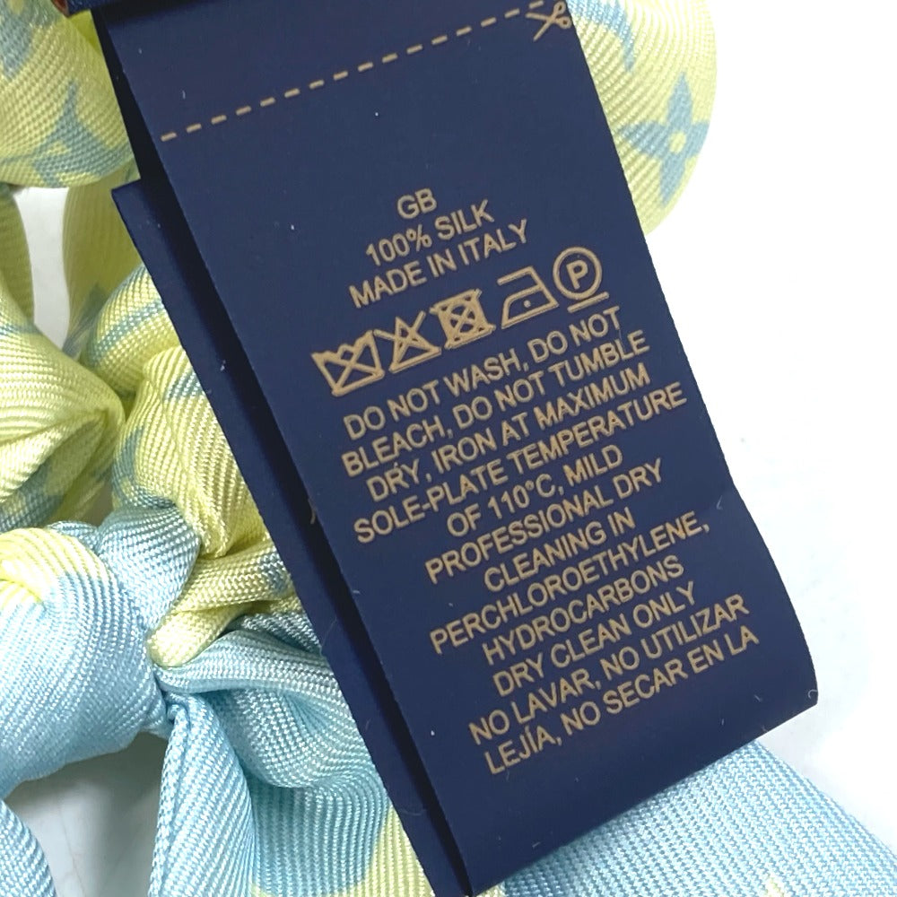 LOUIS VUITTON hair accessory M77798 silk yellow 1 point only Monogram Star Scrunchie Summer Hair Women Used Authentic
