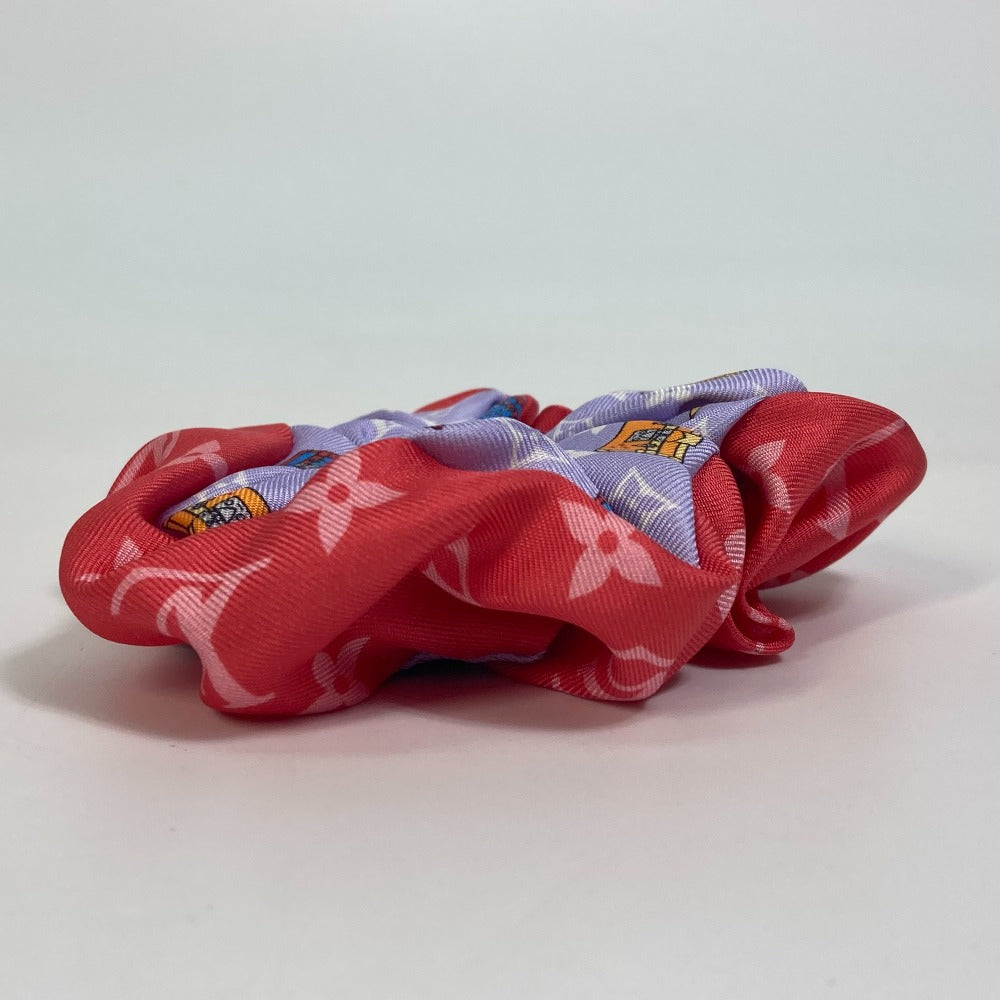 LOUIS VUITTON hair accessory M77692 silk multicolor only one scrunchie set minimal Women Used Authentic