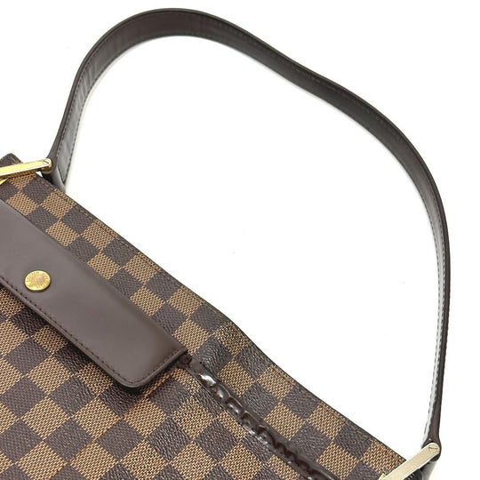 LOUIS VUITTON Shoulder Bag N51129 Damier canvas Brown Damier Aubagne Women Used Authentic