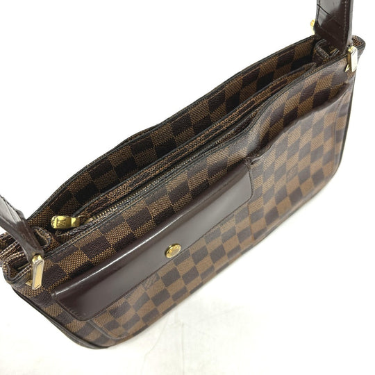 LOUIS VUITTON Shoulder Bag N51129 Damier canvas Brown Damier Aubagne Women Used Authentic