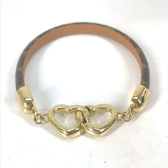LOUIS VUITTON bracelet M6758F Monogram canvas Brown Monogram bracelet say yes Women Used Authentic