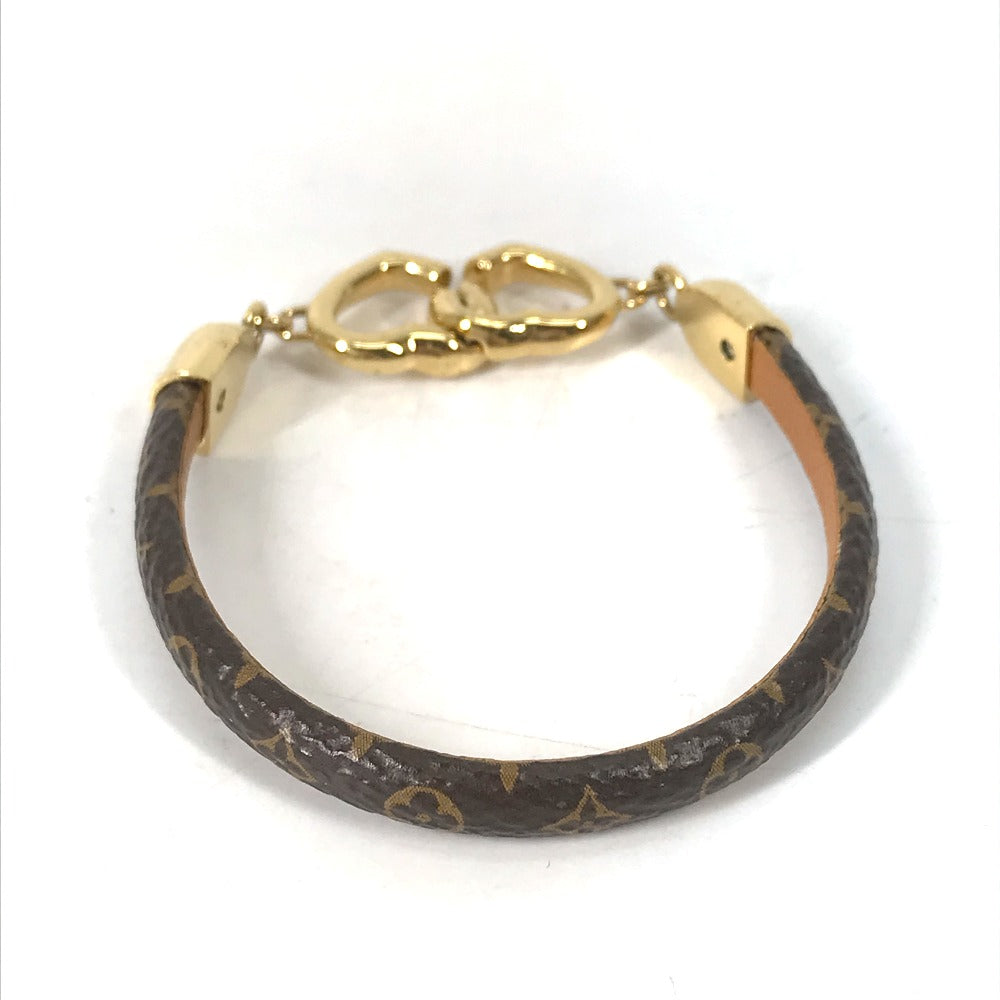 LOUIS VUITTON bracelet M6758F Monogram canvas Brown Monogram bracelet say yes Women Used Authentic