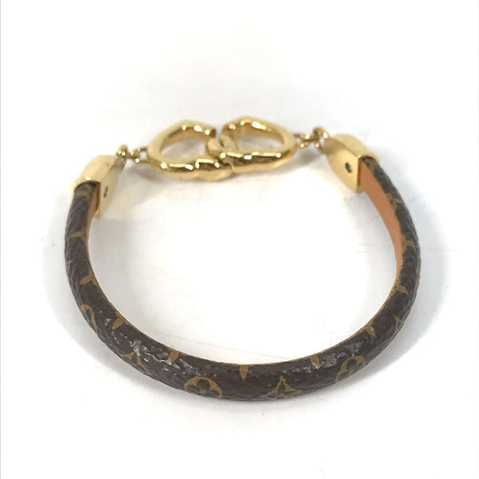 LOUIS VUITTON bracelet M6758F Monogram canvas Brown Monogram bracelet say yes Women Used Authentic