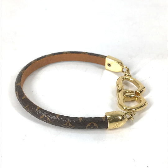 LOUIS VUITTON bracelet M6758F Monogram canvas Brown Monogram bracelet say yes Women Used Authentic