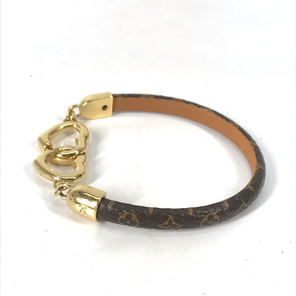 LOUIS VUITTON bracelet M6758F Monogram canvas Brown Monogram bracelet say yes Women Used Authentic