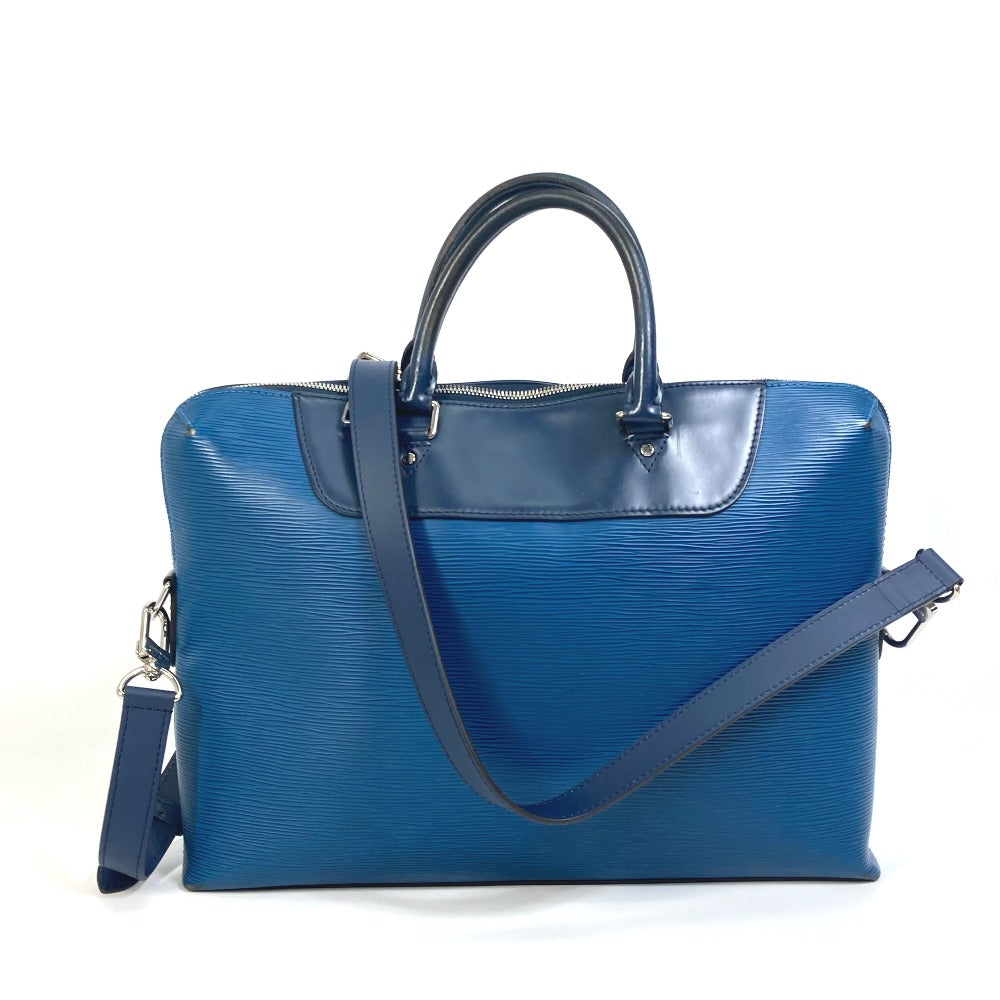 LOUIS VUITTON Business bag M51700 Epi Leather blue Porto documan Jules PDJ Handbag mens Used Authentic