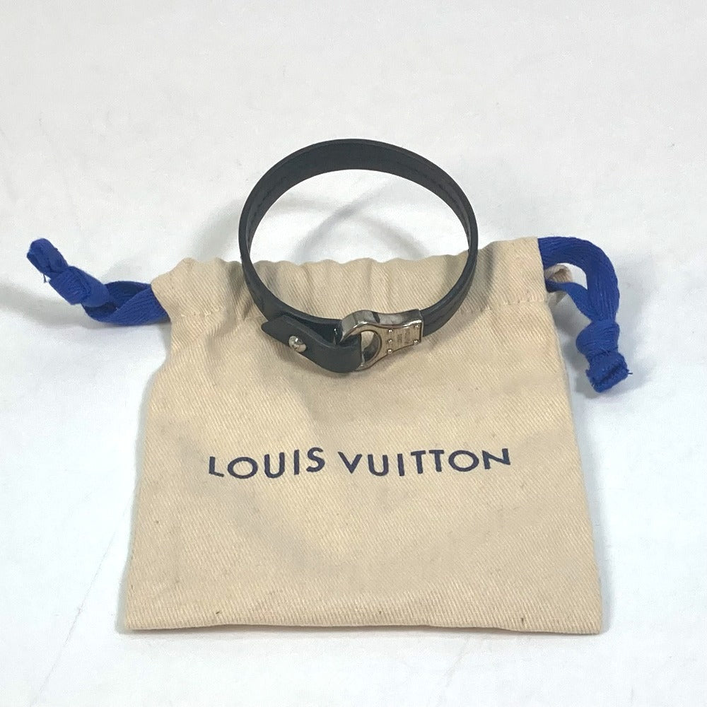 LOUIS VUITTON bracelet M6290 leather black Accessories brasle archive mens Used Authentic