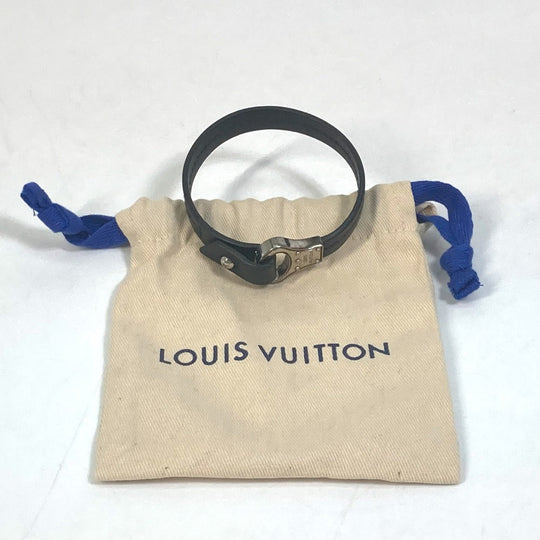 LOUIS VUITTON bracelet M6290 leather black Accessories brasle archive mens Used Authentic