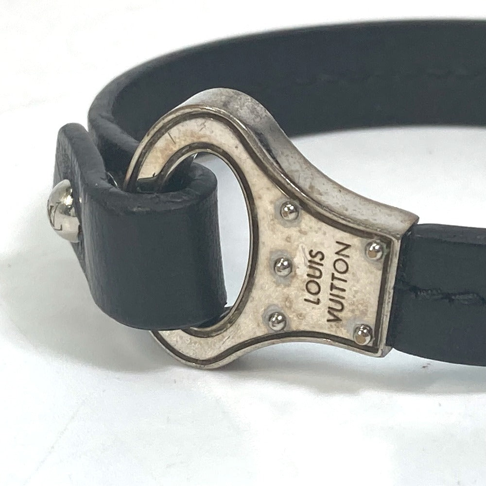 LOUIS VUITTON bracelet M6290 leather black Accessories brasle archive mens Used Authentic