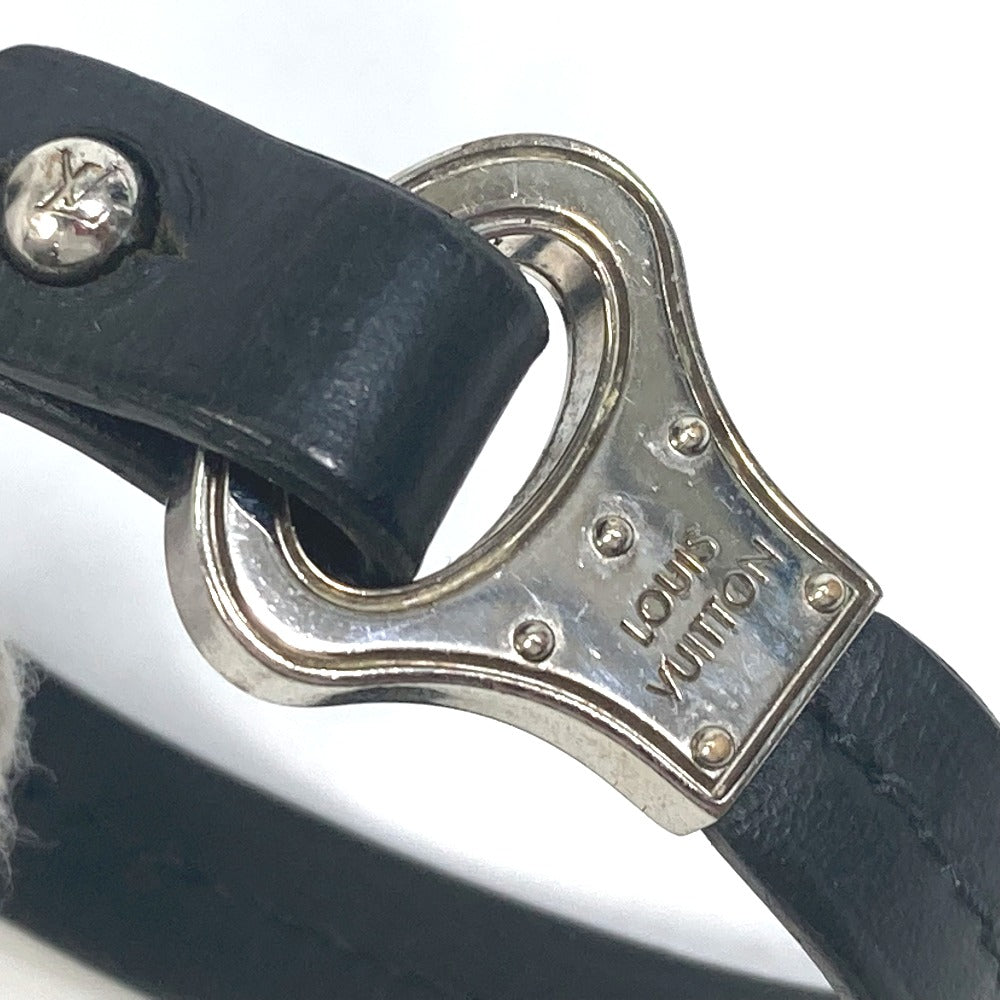 LOUIS VUITTON bracelet M6290 leather black Accessories brasle archive mens Used Authentic
