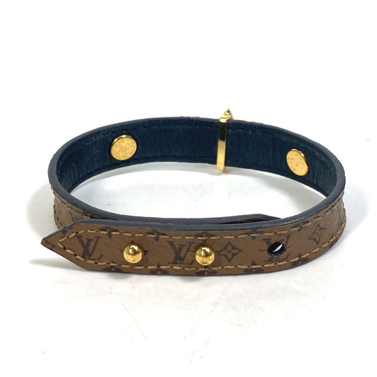 LOUIS VUITTON bracelet M6597F Monogram reverse canvas Brown Accessories Monogram Reverse Bracelet Blooming Women 19 Used Authentic